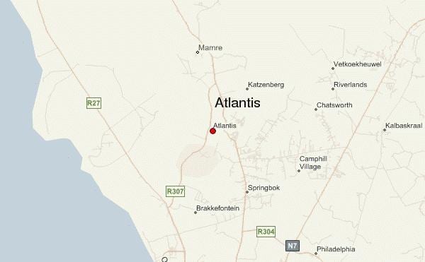 karte atlantis Cape Town