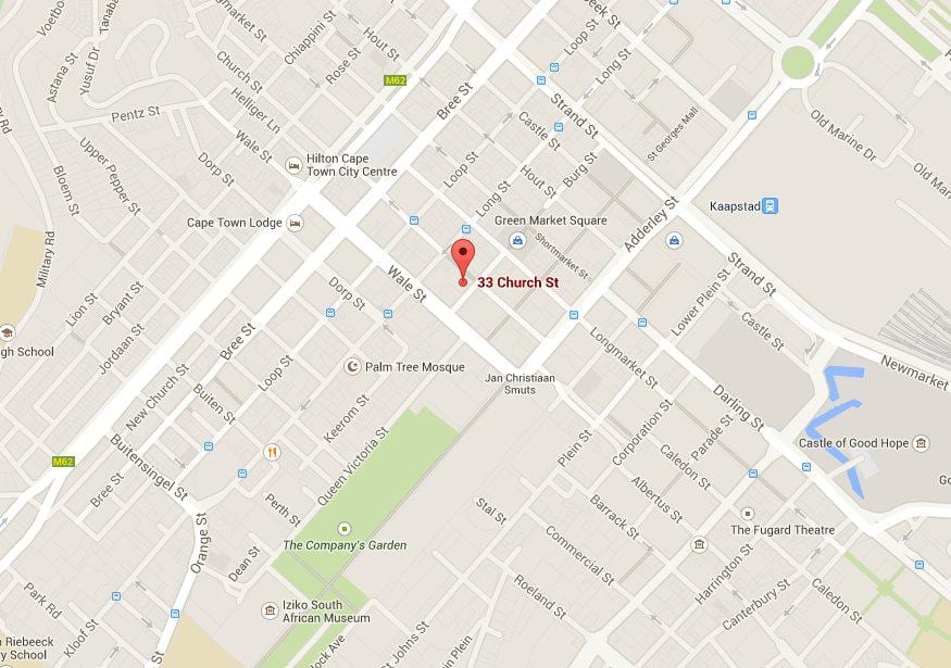 kartes baznīcas iela Cape Town