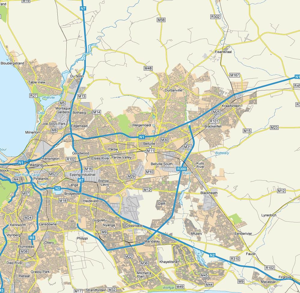 bellville Cape Town karte