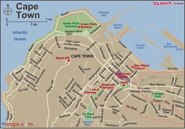 pilsētā Cape Town map viewer