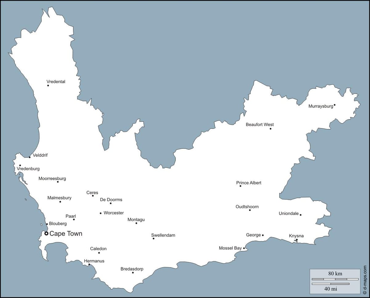 tukšu karti Cape Town