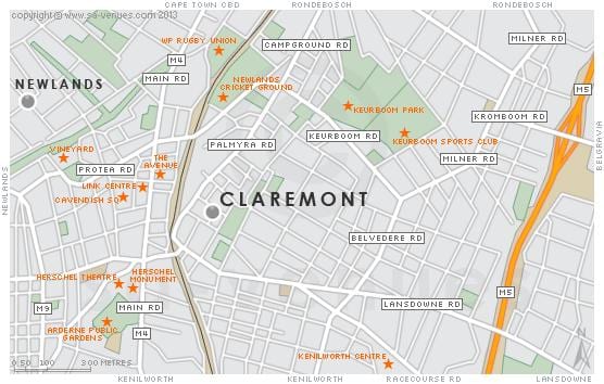 kartes claremont, Cape Town