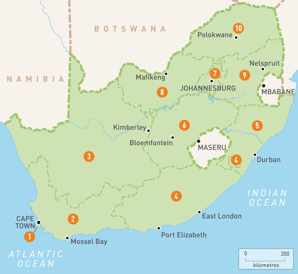 Cape Town, sa karte