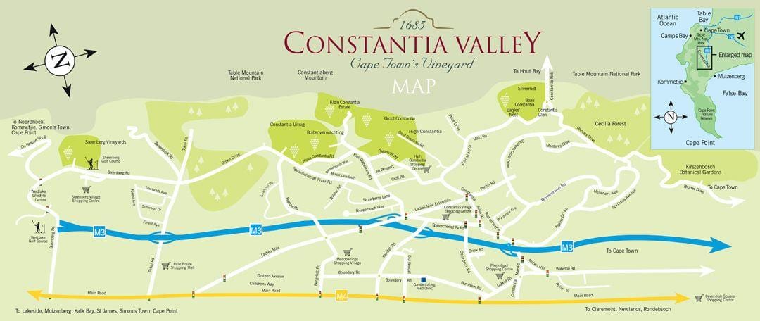 karte constantia Cape Town
