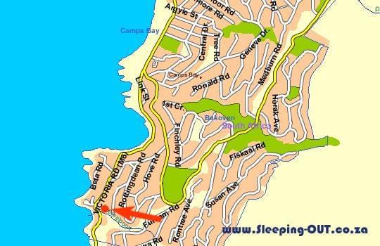 karte skatu uz okeānu Cape Town