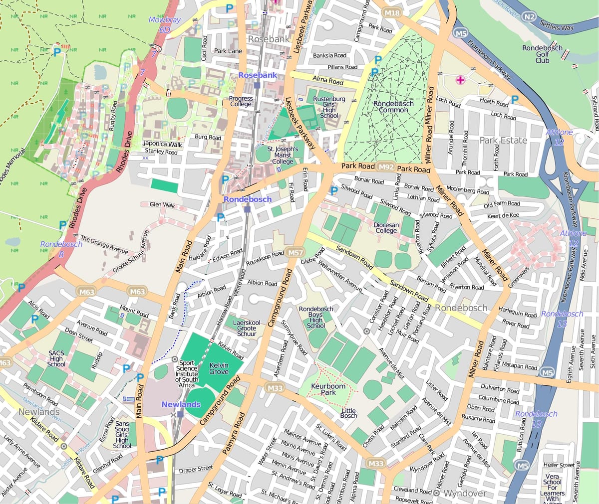 karte rondebosch Cape Town