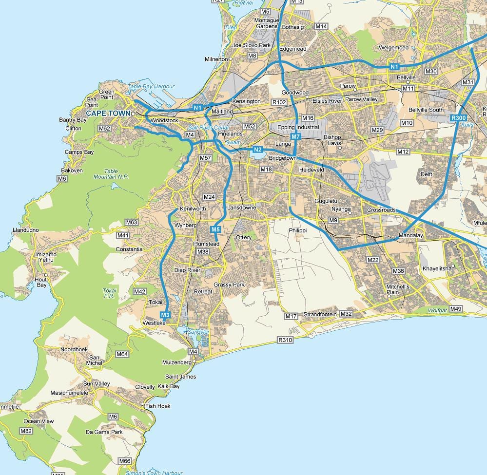 karte schaapkraal Cape Town