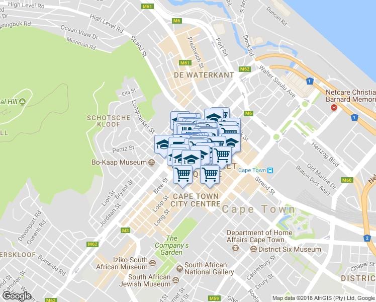 karte shortmarket iela Cape Town