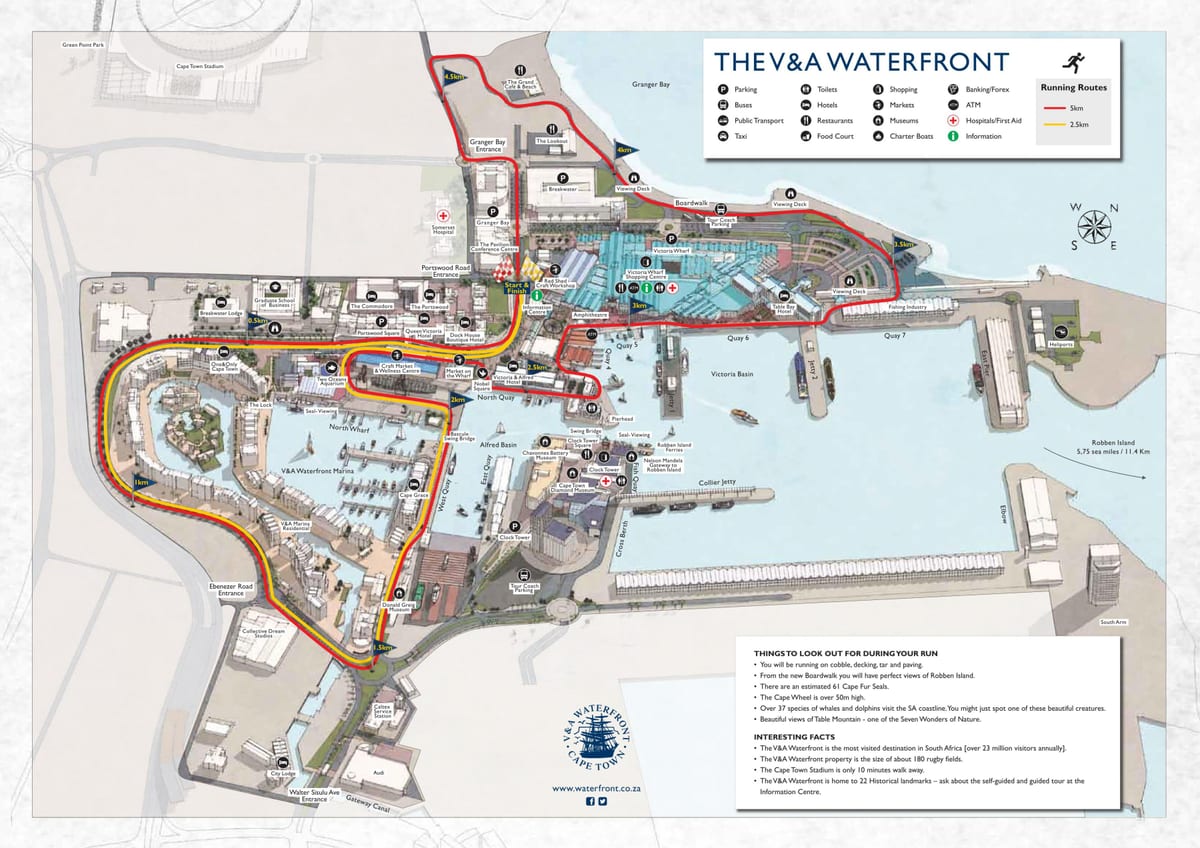 karte v&a waterfront centrs