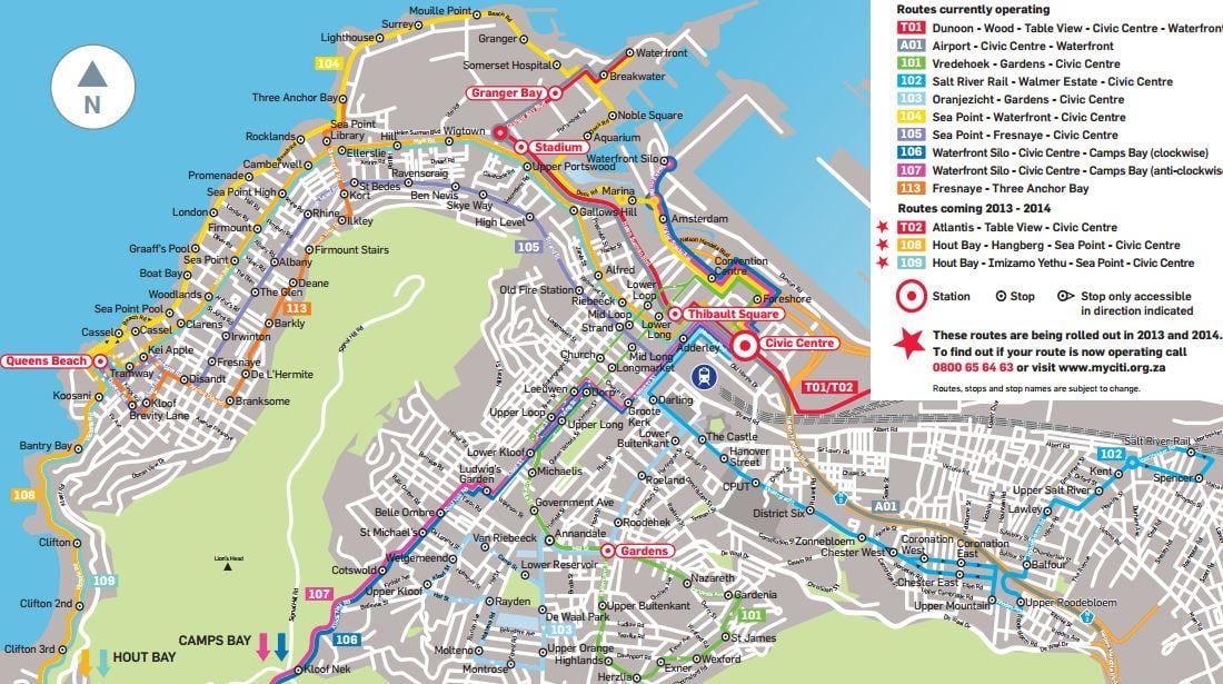 karte golden arrow autobusu maršrutā