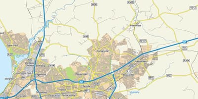 Karte durbanville priekšpilsētas
