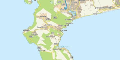 Karte fish hoek dienvidāfrika
