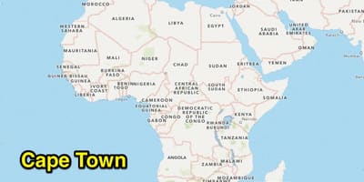 Cape Town city karti dienvidāfrika