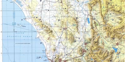 Cape Town topogrāfisko karšu