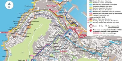 Karte golden arrow autobusu maršrutā